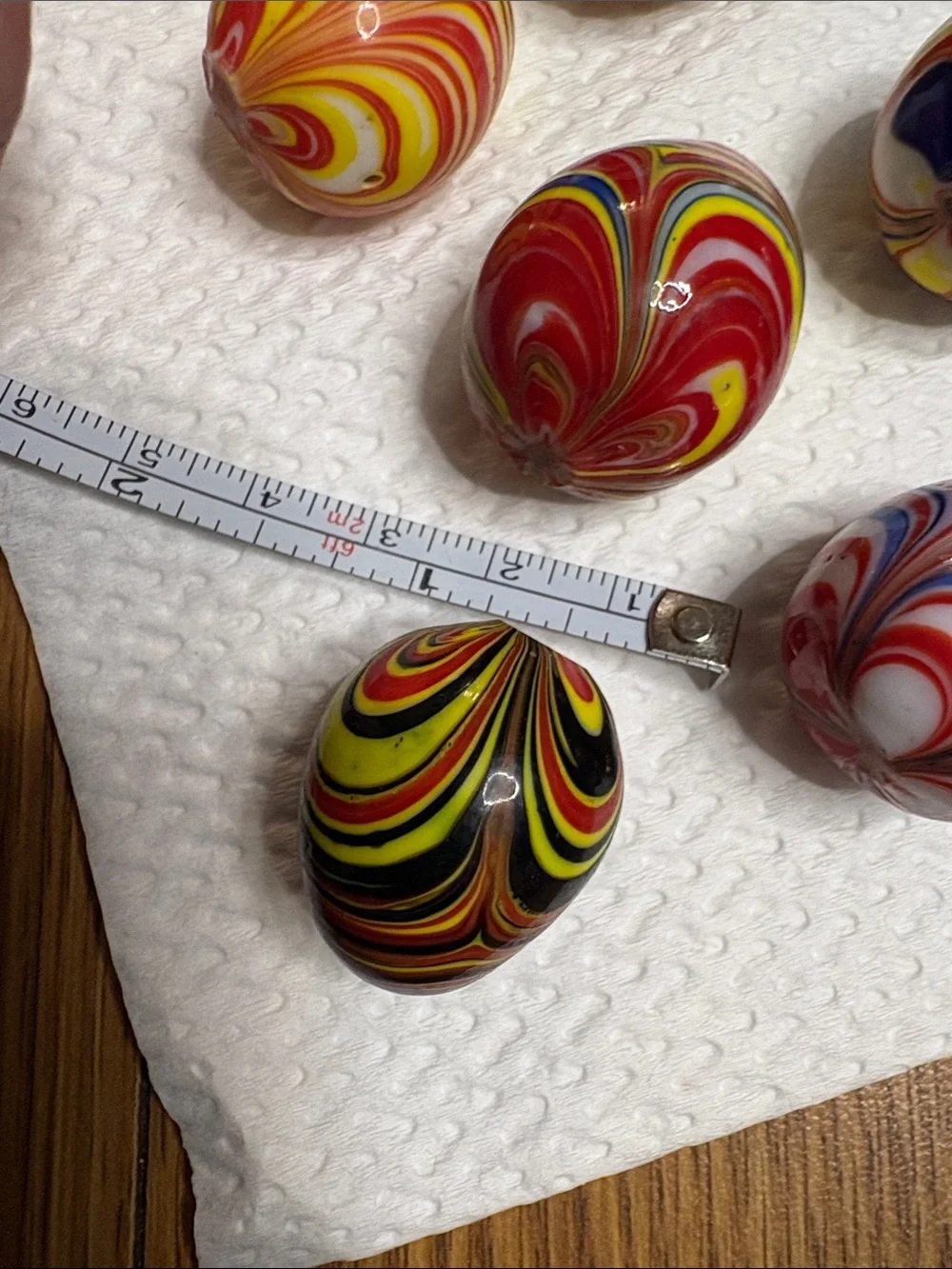 Handmade Swirled Glass Marbles - Multicolor - Picture 4 of 4